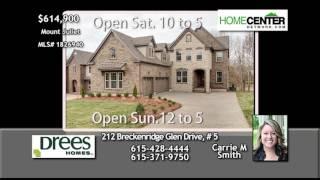 212 Breckenridge Glen Drive, #5, Carrie Smith, Drees Homes, 615 428 4444