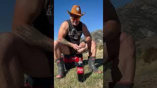 Kiwi farmer try’s the coke and mentos challenge