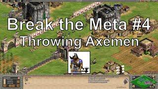 Aoe2 "Break the Meta" #4: Throwing Axemen Rush & 4 Castle Drops