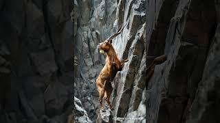 Majestic Horned Goat in Stunning Mountains! #wildlife #animals #nature