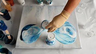 Create Beautiful Seascape Painting with Two BASIC Acrylic Pouring Techniques: Flip Cup & Swipe