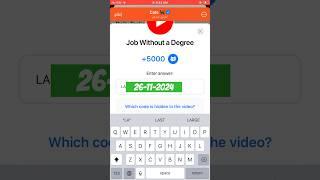 Jop without a Degree +5000  | CATS VIDEO CODE (26-11-2024) #catscode #cats #telegram #fyp #crypto