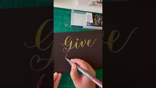 Give thanks. Brush Pen Lettering