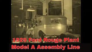 1929 FORD AUTOMOBILE CO. FILM    MODEL A    ROUGE PLANT  ASSEMBLY LINE (SILENT)   45354