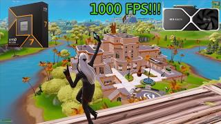 Fortnite RYZEN 7 9700X + RTX 4060 Ti Low Settings 1080p | 1000fps!! | 0 Ping