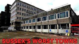 The Five WORST Towns in  SUSSEX  RANKED!