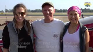 Volunteer Pilot Chap Breard flying patient to Houston