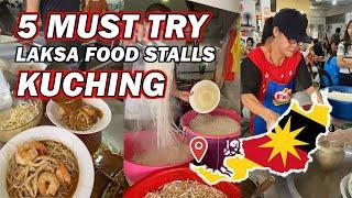 5 MUST TRY LAKSA Food Stalls in Kuching, Sarawak | Malaysia | Borneo Foodie