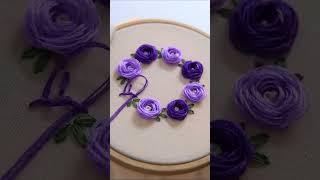 Cute Beautiful Flower Embroidery #shorts #trending #viral #new #foryou #video #ytshorts #trend