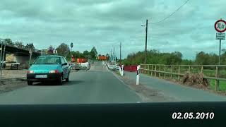 Fahrt am 2.5.2010 über die Pontonbrücke über die Aller (Südbrücke)
