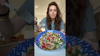 I lose weight eating this Grilled Zucchini Greek Salad #shorts #mediterraneansalad