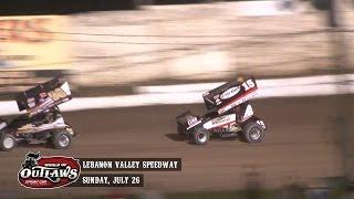 Highlights: World of Outlaws Sprint Cars Lebanon Valley Speedway July 26th, 2015