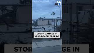 Storm damage captured in Vero Beach, Florida amid Milton