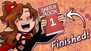 Sketchbook Tour! My first finished sketchbook in 10 YEARS!!