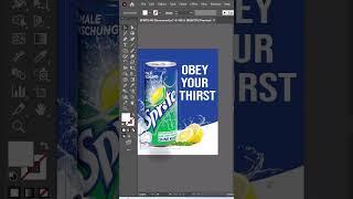 Sprite banner design adobe illustrator #adobeillustrator #posterdesign #shorts