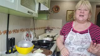 НАГОТОВИЛА. Печень куриная с яблоками. Трубочки с мясом. Суп с гречкой. Компот.