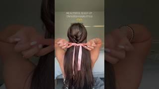 Cute Bow Hairstyle  #hairstyle #pookie #glowup #hairtok #teen #hacks