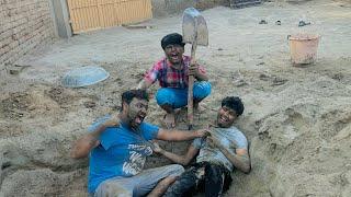 Abdullah or Hamza habshi ki larai ho gai  || Making new swimming pool in mini zoo for pets  ||