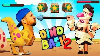 DINO BASH 2 Мы СНОВА Идем БИТЬ ЗЛЫХ ТРОГЛОДИТОВ 