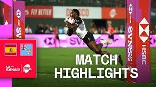 Incredible flair reigns in the desert | Spain v Fiji | HSBC SVNS Dubai 2024 | Men's Match Highlights