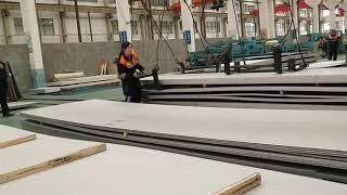 warehouse of stainless steel plate