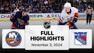 NHL Highlights | Islanders vs. Rangers | November 03, 2024