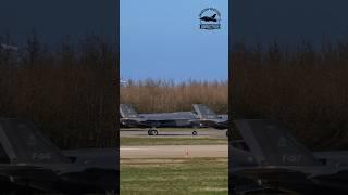 Multiple Dutch F-35A Lightning II fighter jets ready for take off                   #f35 #military