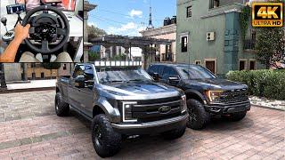 Ford F-250 Super Duty & Ford F-150 Raptor R | OFFROAD CONVOY | Forza Horizon 5 | Thrustmaster T300RS