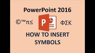 PowerPoint 2016 - Insert Symbol - How to Add Design Display Find & Format Symbols in MS - Trademark