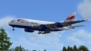British Airways A380 "G-XLEA" at Hamburg [FSX]