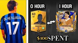 WHAT OVR CAN I REACH IN 1 HOUR USING MONEY ON A BRAND NEW ACCOUNT?? // EA SPORTS FC MOBILE 25