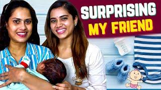 Surprising My Friend பாண்டவர் இல்லம் Roshni | Welcoming The Newborn  | Aarthi Subash Vlogs