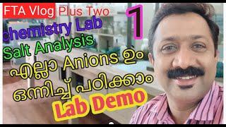 Lab demo- Analysis of all anions/Plus two chemistry lab/FTA Vlog