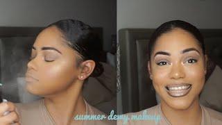 affordable dewy summer makeup | nikki harrison