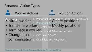 Dynamics 365 - HR Functional Series - Part 1: Personnel Management from Hire-to Retire