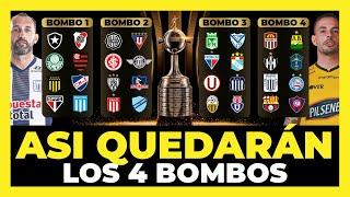 Así quedarían los Bombos Fase de Grupos Copa Libertadores 2025