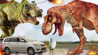 New Hollywood Movie (2024) Dinosaur Attack | T-rex Vs Anaconda | Jurassic Park| Dinosaur