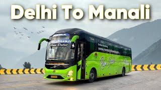 Delhi To Manali Volvo Bus Journey | Current Road Conditions Of Manali