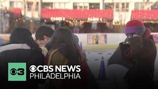 People head to Penn's Landing in Philadelphia for one last skate amid chilly conditions