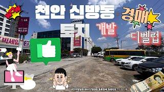 [4,800,000,000원 매각완료]천안 신방동 도심지 디벨럽 개발 토지 경매 질러버려~ 홈플러스도 있고 도시형생활주택으로 가보자