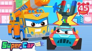 Where Is the Super Magnet Car? | Crane Truck to the Rescue! | Fun Kids Cartoons & Car Songs