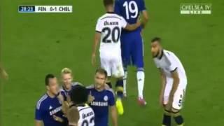 Bruno Alves Horror Foul on Diego Costa ~ Fenerbahçe vs Chelsea 2014