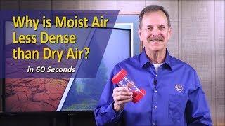 Why is Moist Air Less Dense than Dry Air - One Minute Ground School