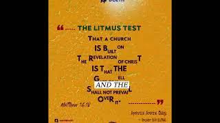 litmus test of the Jesus Revelation of the Church