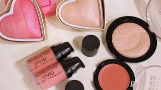 Makeup Revolution обзор и отзывы, часть 1: румяна и хайлайтеры.