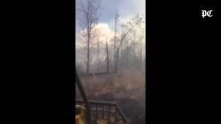 S.C. Forestry Commission firefighter David Hardy took this video after a fire at Parkers Ferry surro