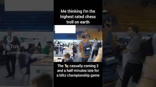 chess GOAT trolls, but wins anyway #chess #fyp #magnuscarlsen #goat #zoolander #memes