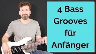 Bass Grooves für Anfänger - 4 Bass Grooves aus bekannten Songs