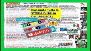 RIPASSO riassunto TUTTA LA STORIA D'ITALIA dal 1861-2021. Programma storia 5°/ esame maturità part2