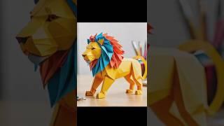 How to Make a Lion with Origami (EASY STEP BY STEP)